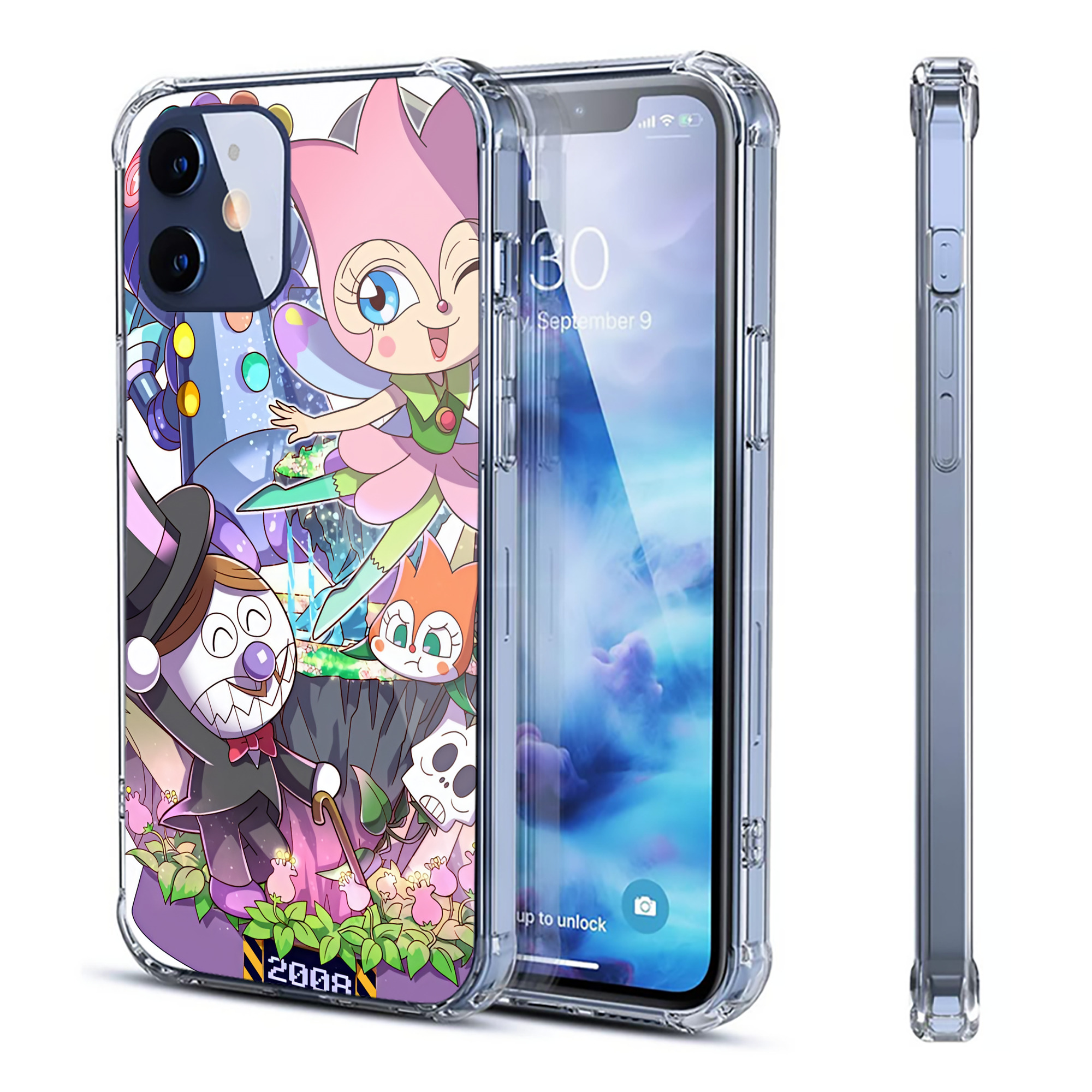 （画像用） アンパンマン Anpanman 【iPhone 12シリーズ対応】透明スマホケース（クリアソフトケース）